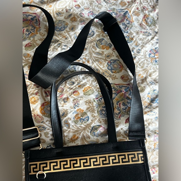 Versace Black Crossbody Bag with Gold Accents - Picture 15 of 16